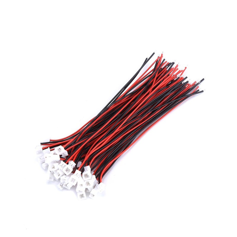 Hilitand 20 Sets/Pack Micro JST 1.25MM 2 Pin Male w Female Connector Plug with Wires Cables(2 Pin - Image 1